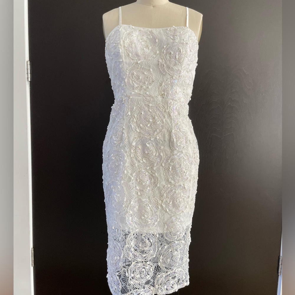 Maniju White mini lace dress #2